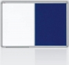 Kombinovaná tabule 120x90 cm filc šedý/magnet., rám ALU23